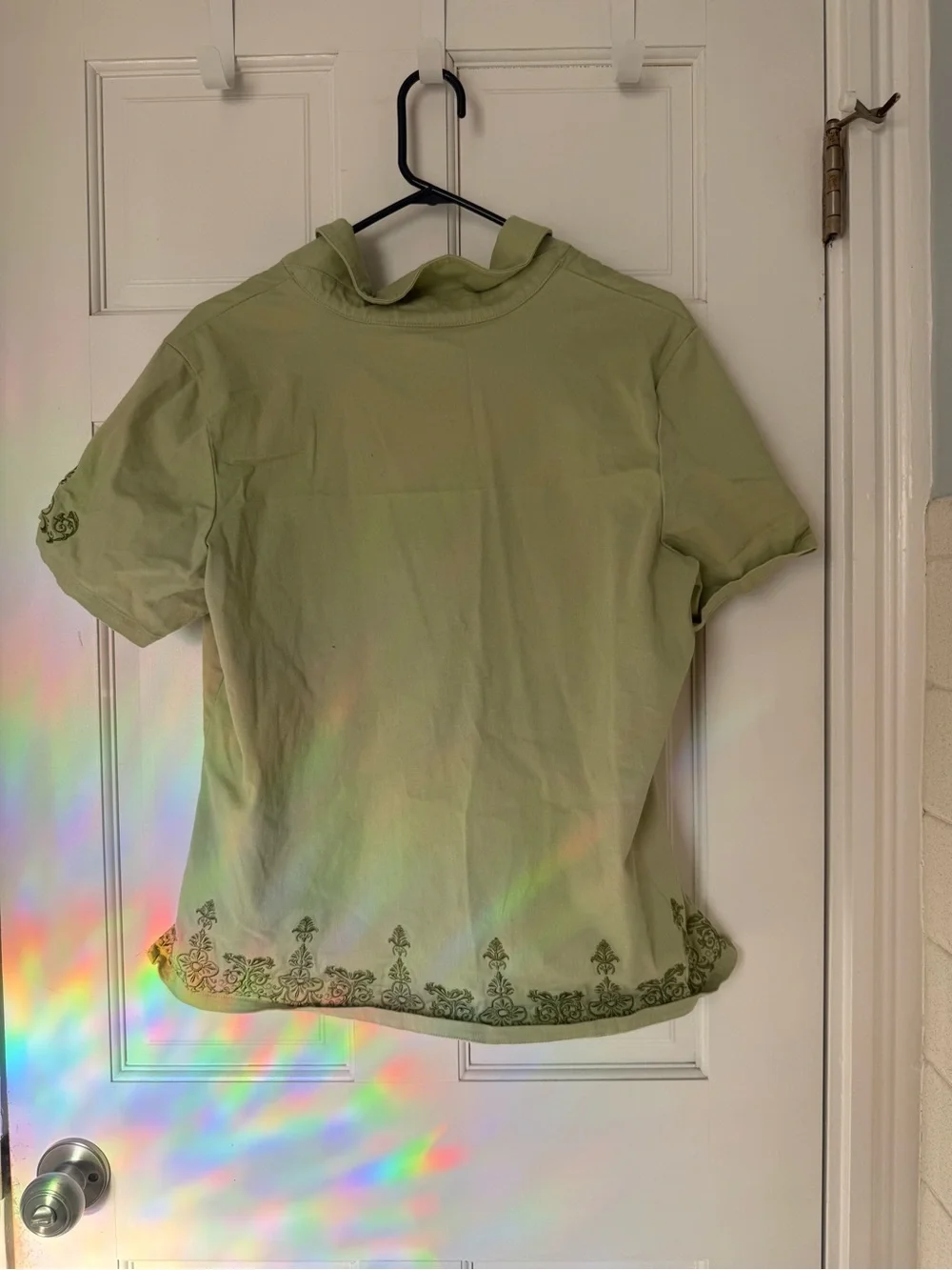 D&Co Green Cotton Matching Set with Embroidery